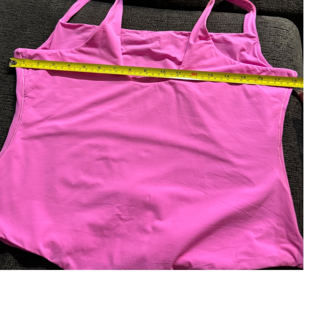 SKIMS Fits Everybody Neon Pink Square Neck Sleeveless Bodysuit‎ 4X - Picture 6 of 8